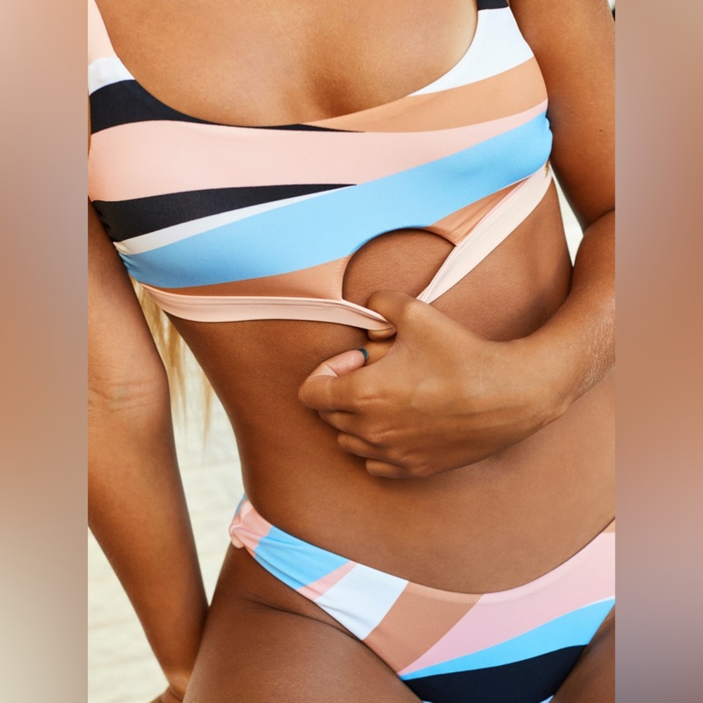 Roxy Multicolor Striped Bikini